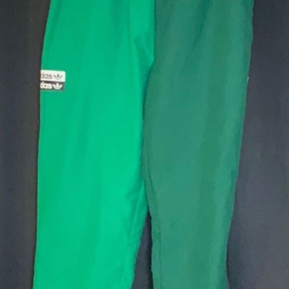 Adidas Men's XL Two-Tone Green Track Pants Activewear, Casual, Streetwear